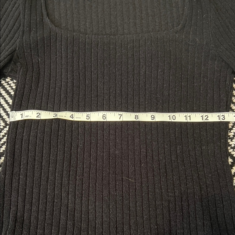 Lush Black Ribbed Scoop Neck Sweater - Picture 8 of 10